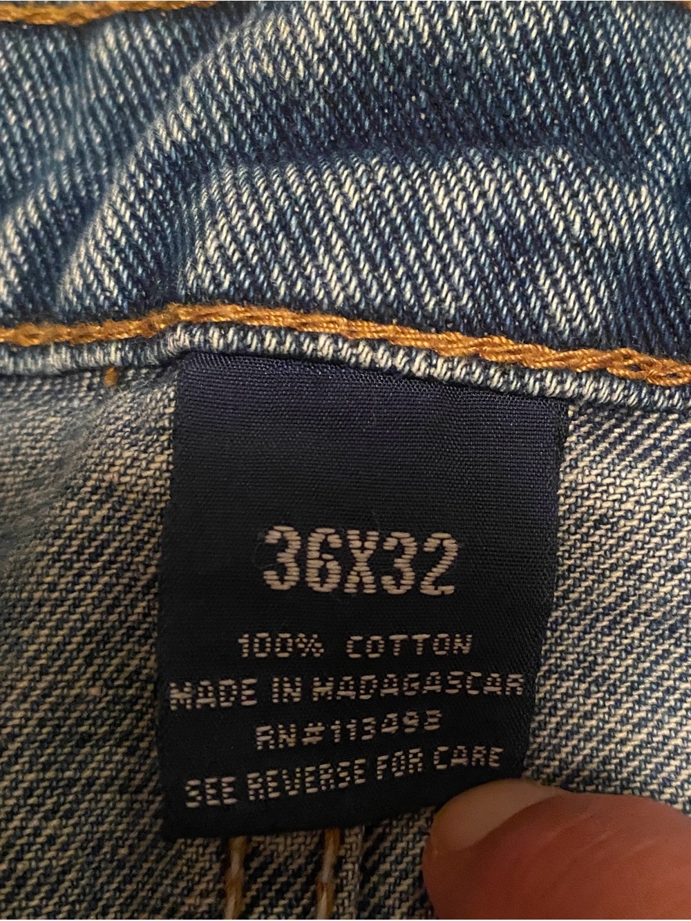 Full Blue Men's Straight Jeans in Classic Blue Denim, 36x32 - Picture 5 of 7